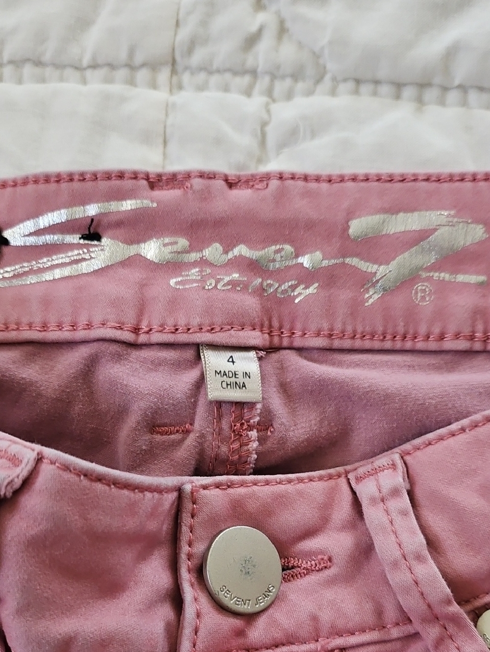 Seven7 High Rise Skinny Fit- Dusty Rose - Size 4 - Picture 7 of 13
